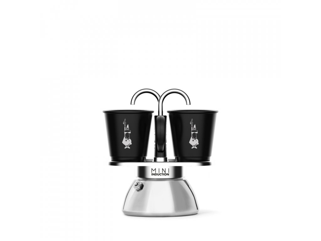Bialetti set Mini Indukce - černá 2 šálky + 2 šálky