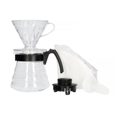 Hario V60-02 Pour Over Kit (VCND-02B-EX) - čirý
