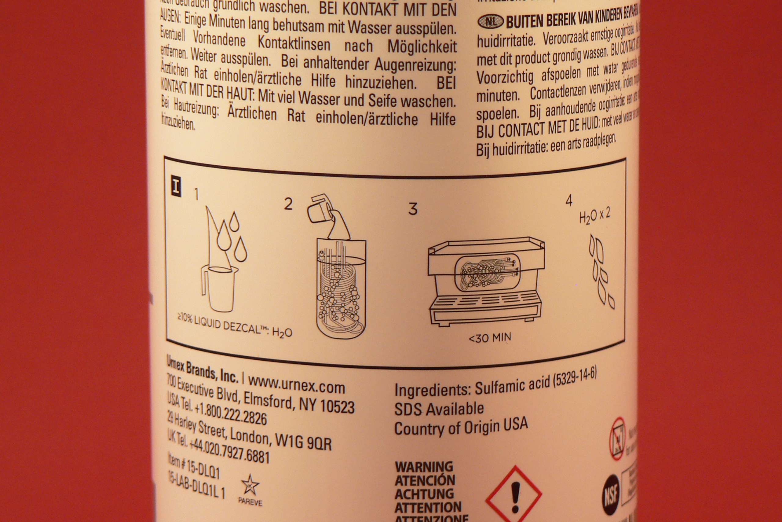 Urnex Liquid Dezcal – kapalina 1litr - pro odvápnění